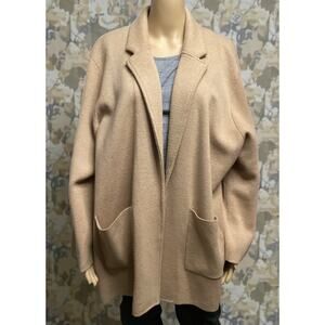 J. Crew Sophie Cardigan Heather Tan Open-Front Sweater Blazer sz 3X